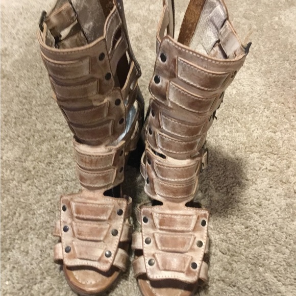 freebird Shoes - Freebird Brown Gladiator Heeled Sandals
